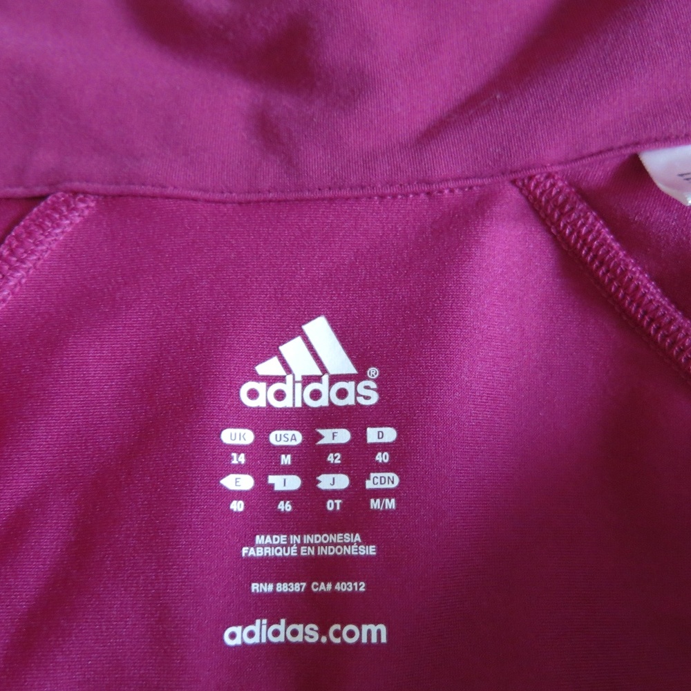 ADIDAS Full Zip Long Sleeve Athletic Sweater Jacket - Size Medium - Picture 5 of 6
